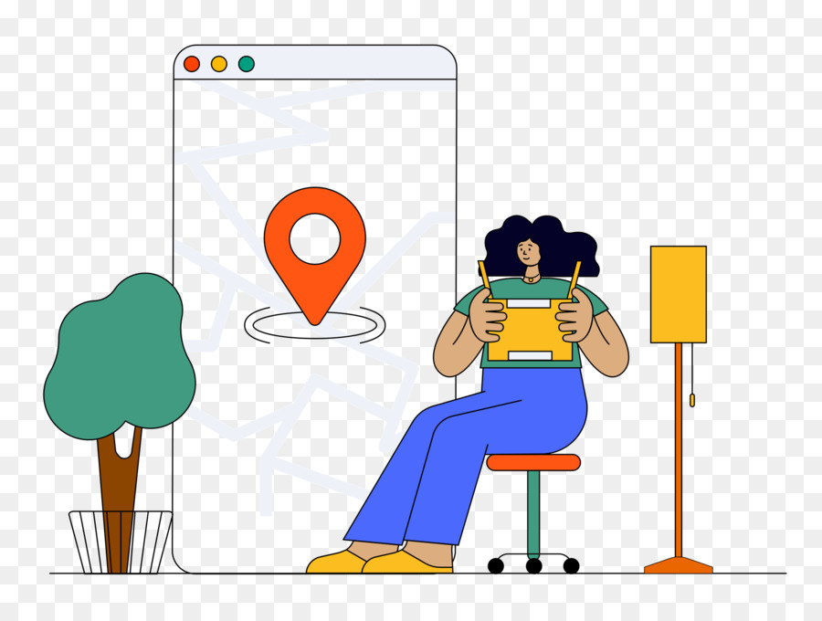 Orang Dengan Telepon，Pin Lokasi PNG