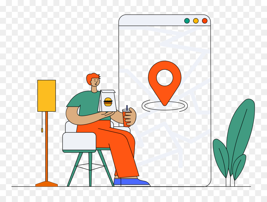 Orang Dengan Telepon，Pin Lokasi PNG