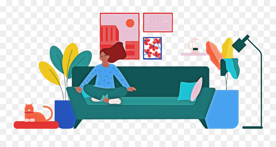 Karakter Kartun，Sofa PNG