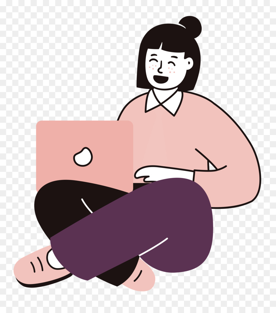 Wanita Dengan Laptop，Wanita PNG