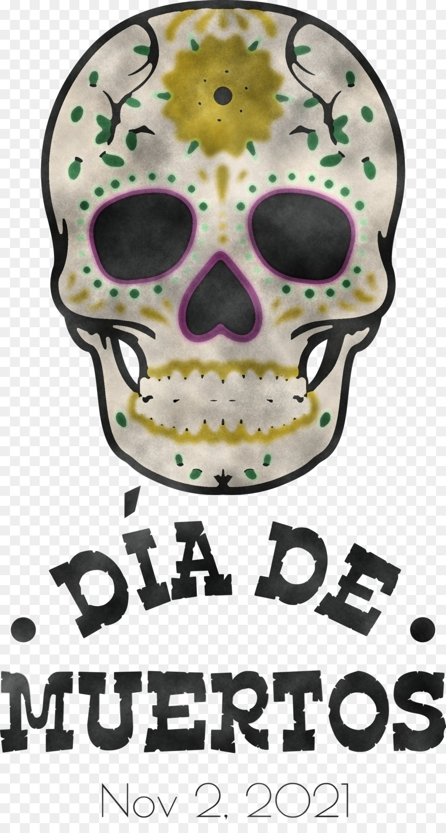 Dia De Muertos，Tengkorak PNG