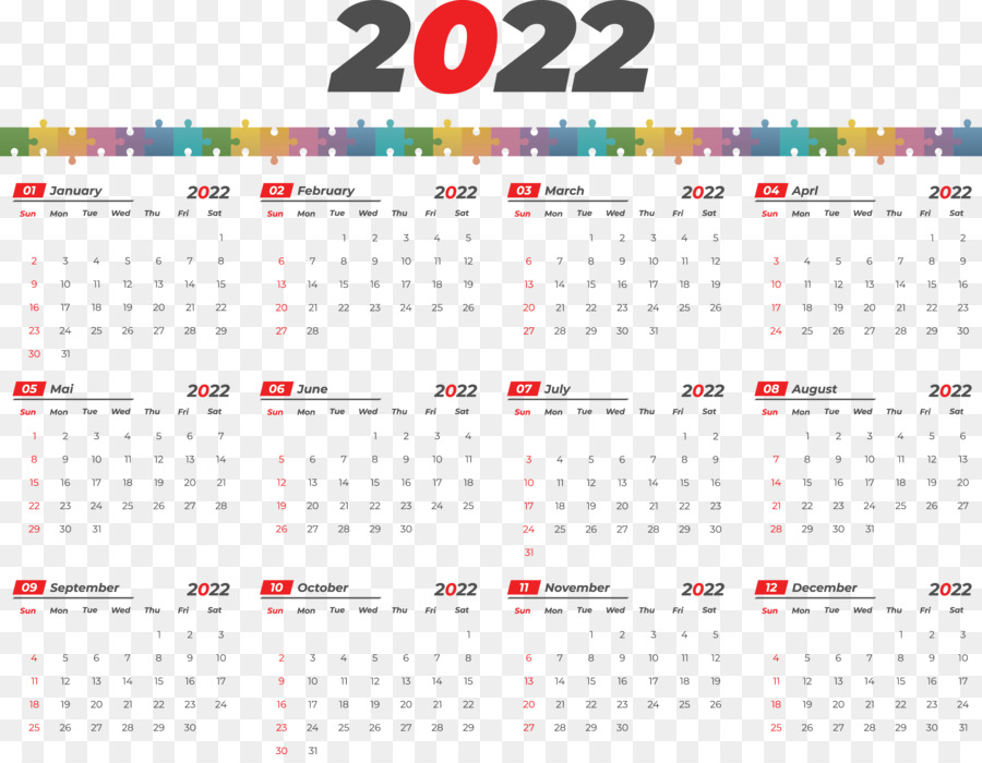 Kalender 2022，Tanggal PNG