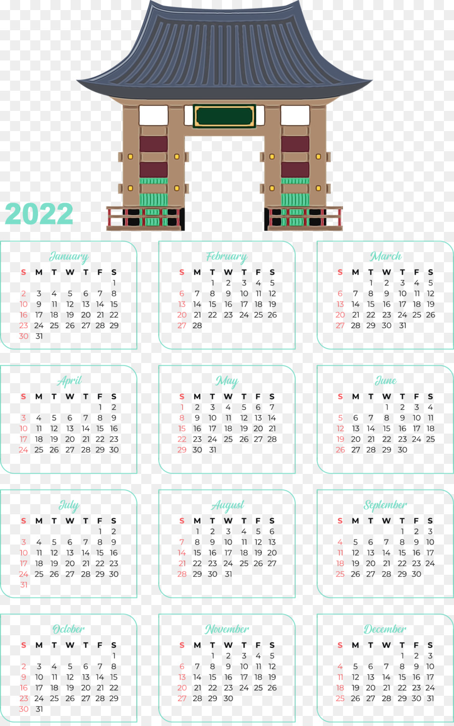 Kalender 2022，Tanggal PNG