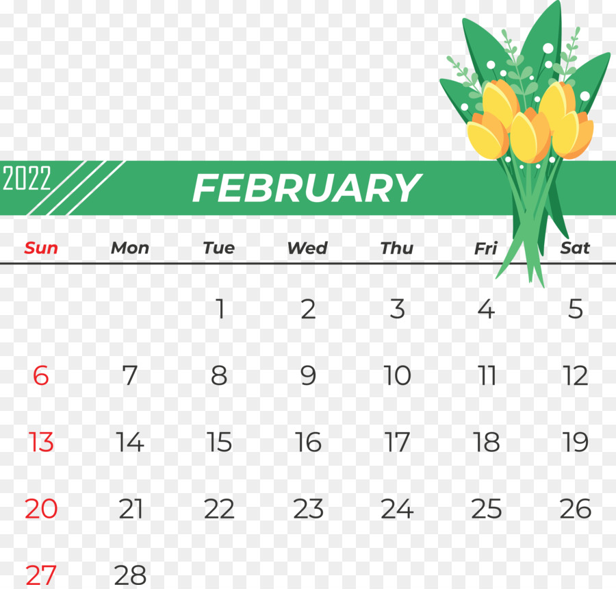 Kalender Februari，Bulan PNG