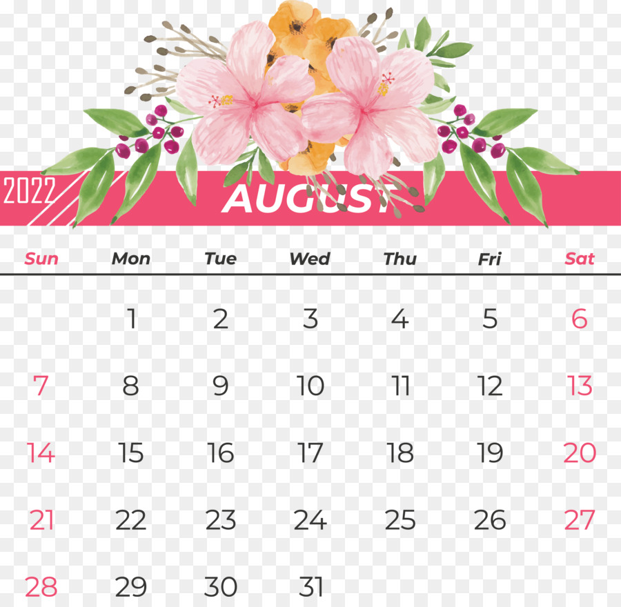 Desain Bunga，Kalender PNG