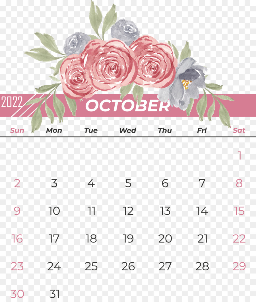 Desain Bunga，Kalender PNG
