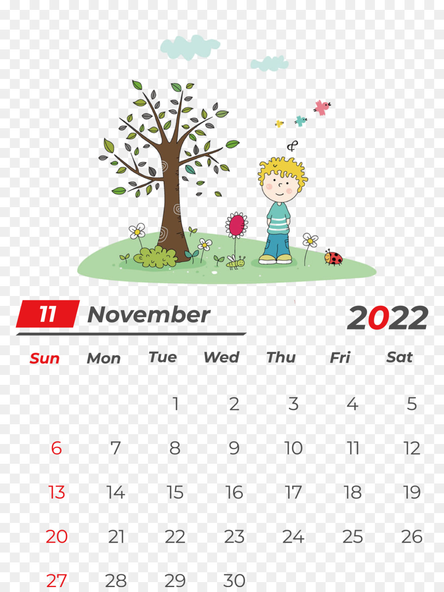 Kalender November，Tanggal PNG