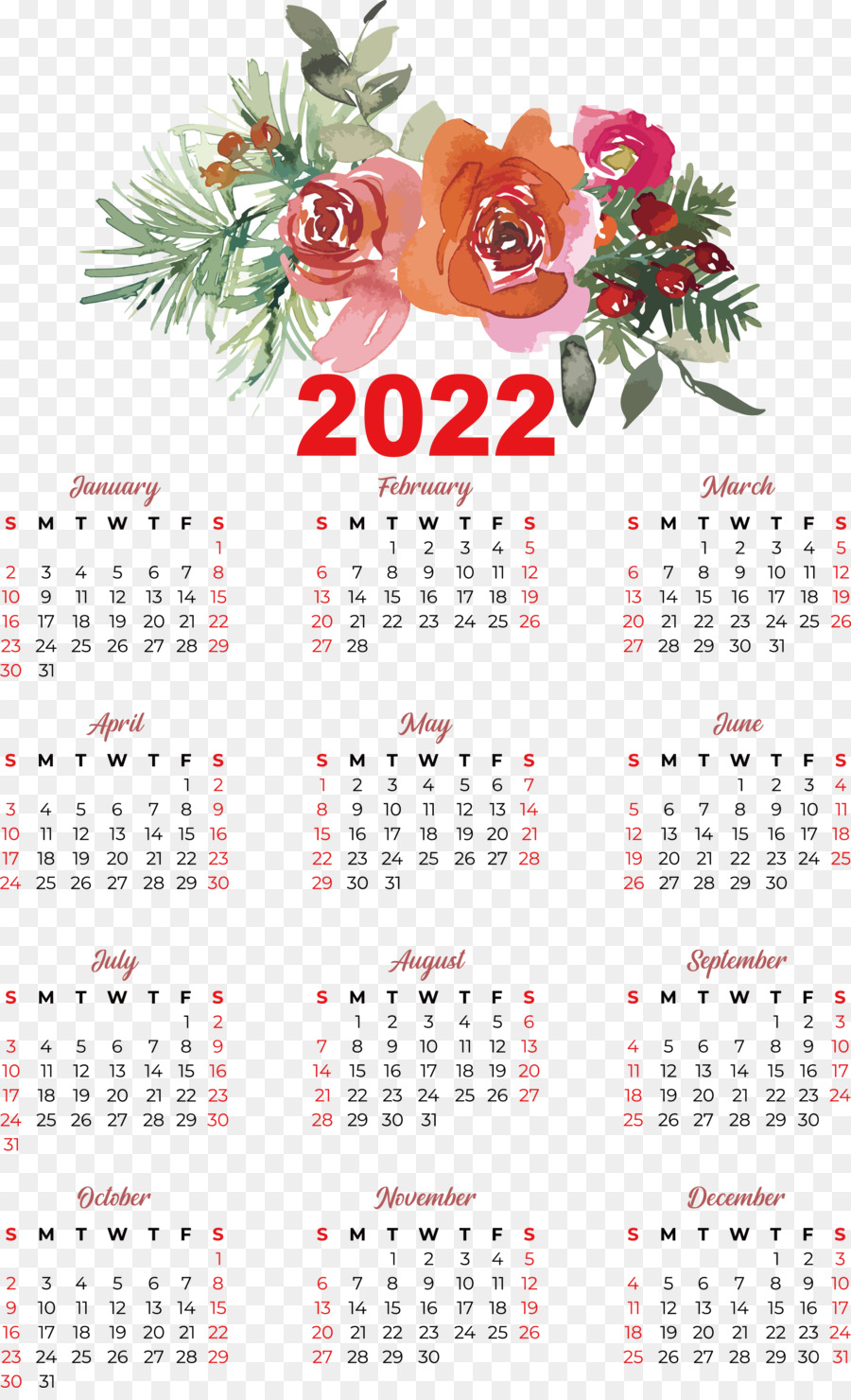 Kalender 2022，Tanggal PNG