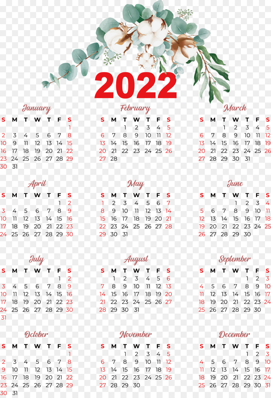 Kalender 2022，Tanggal PNG