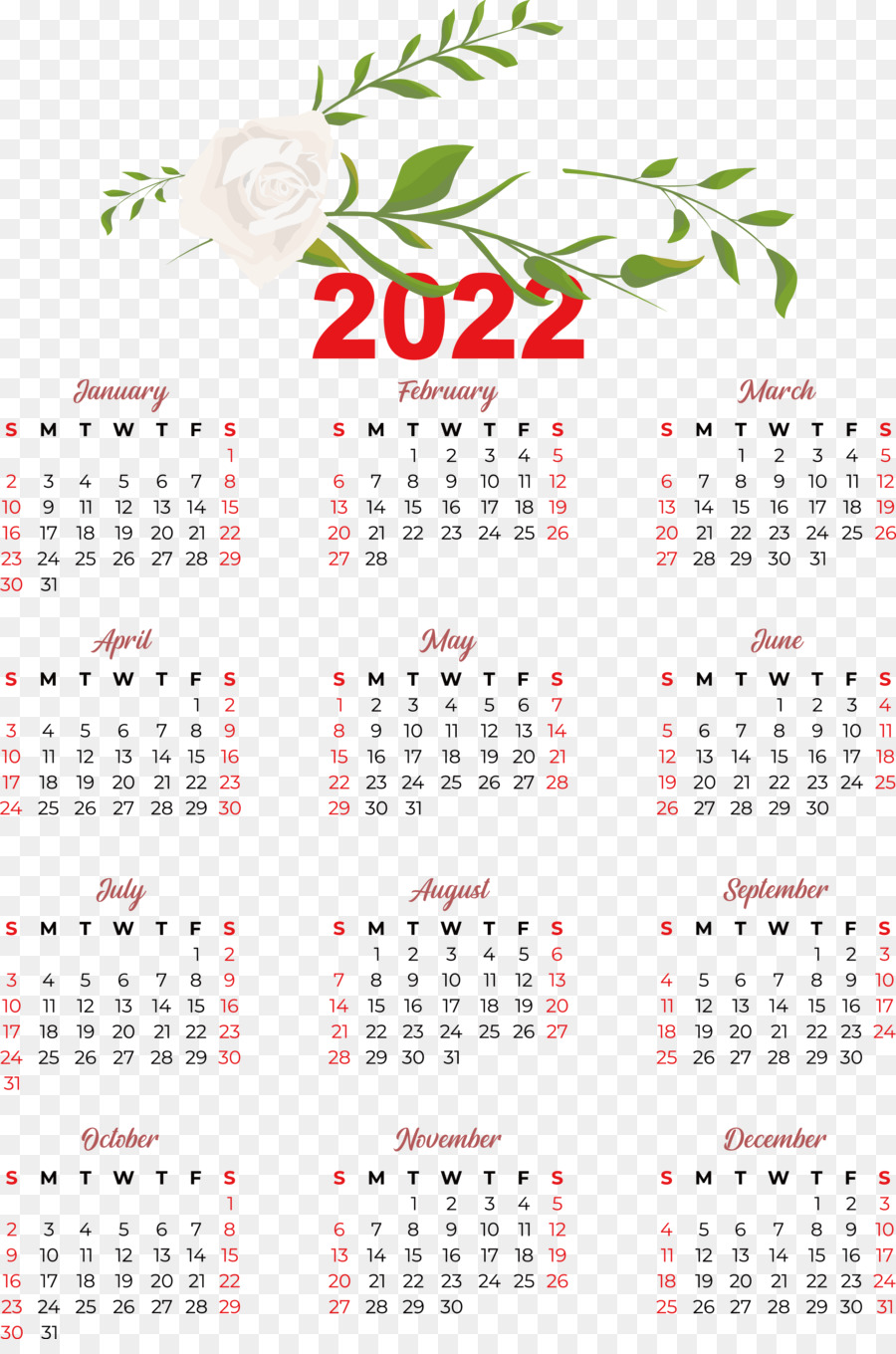 Kalender 2022，Tanggal PNG