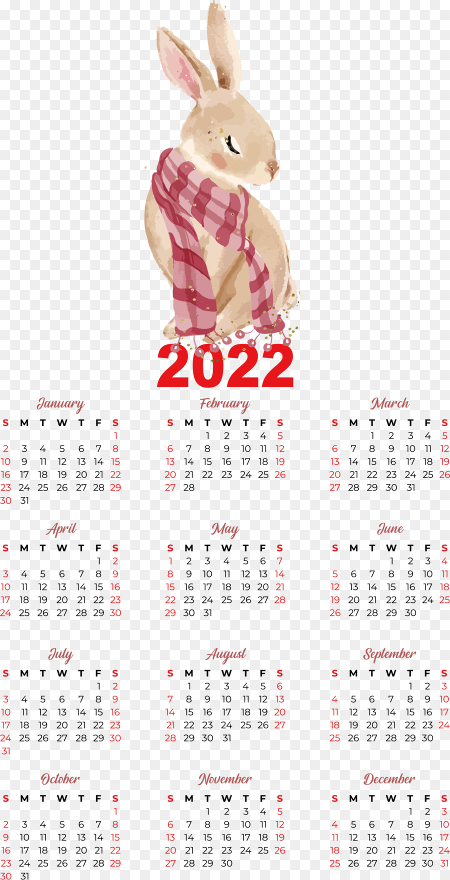 Kalender Tahun 2022，2022 PNG