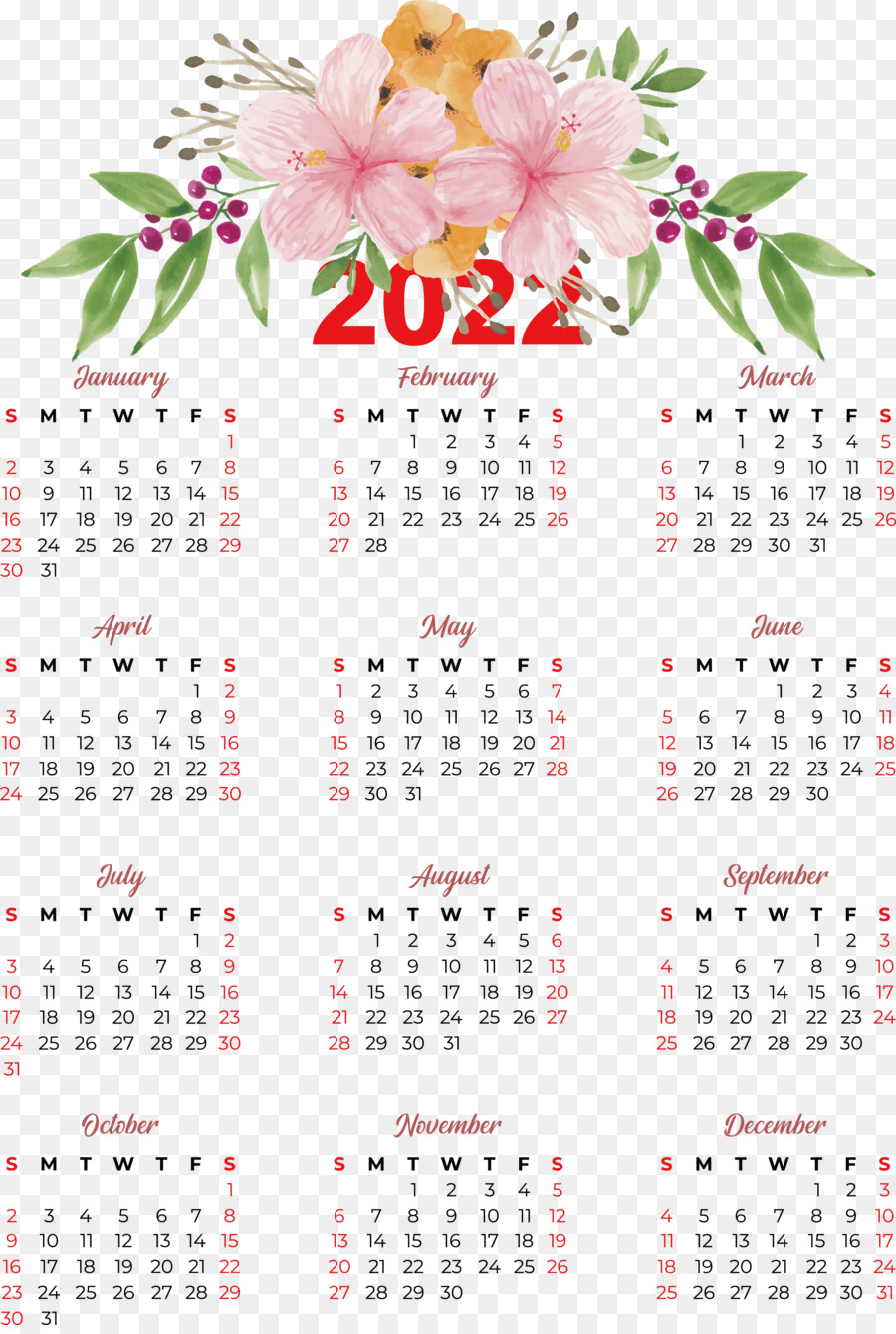 Kalender 2022，Tanggal PNG