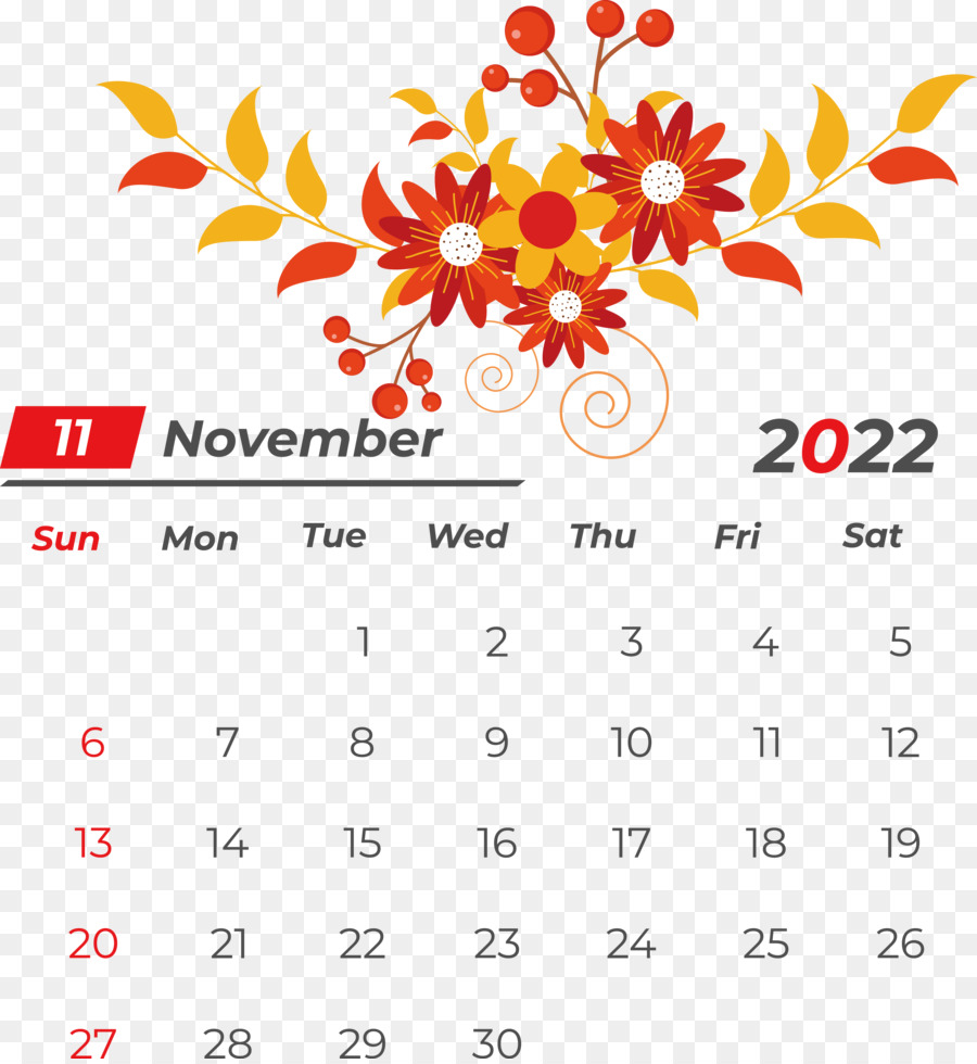 Kalender November，Tanggal PNG