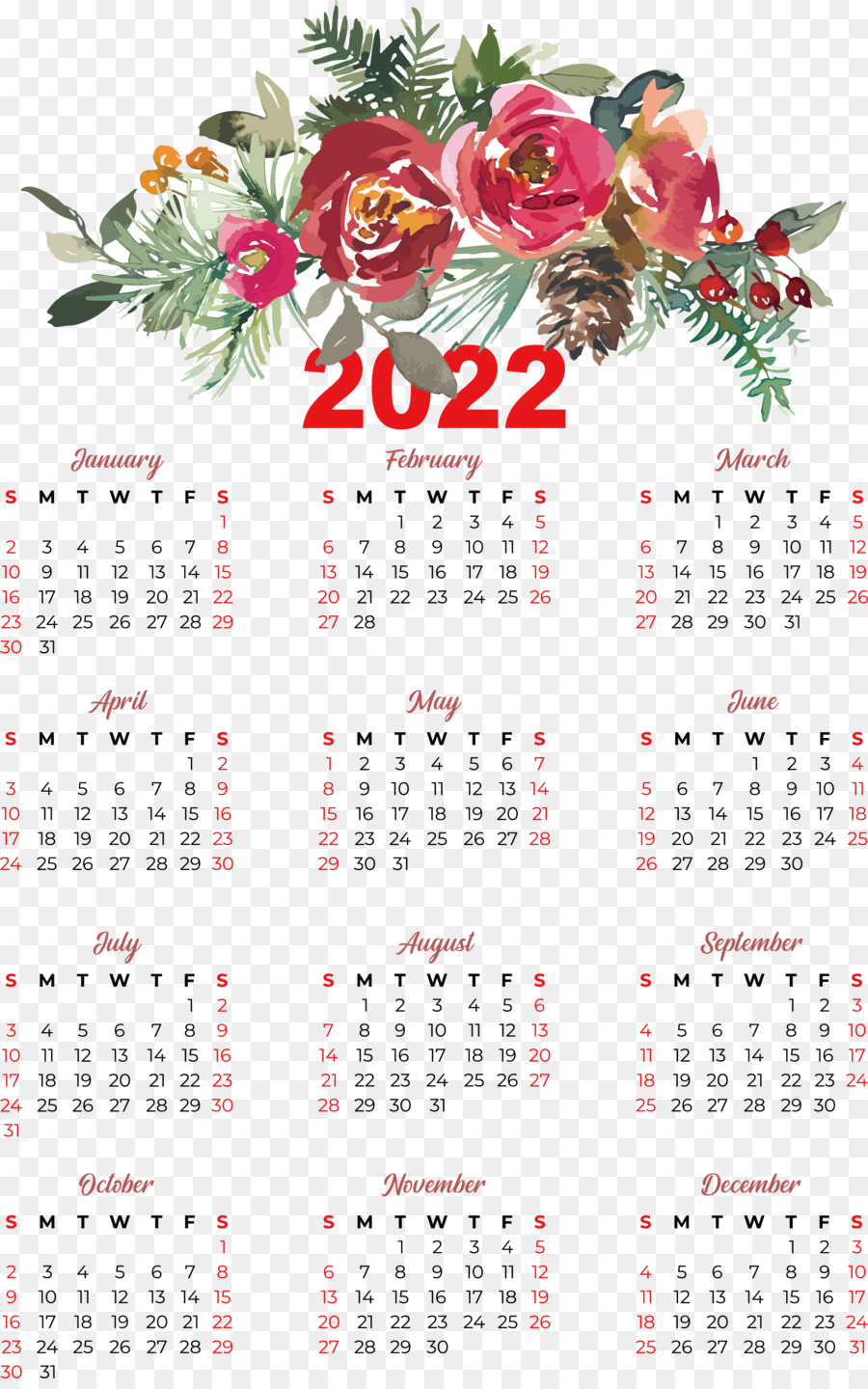 Kalender 2022，Tanggal PNG