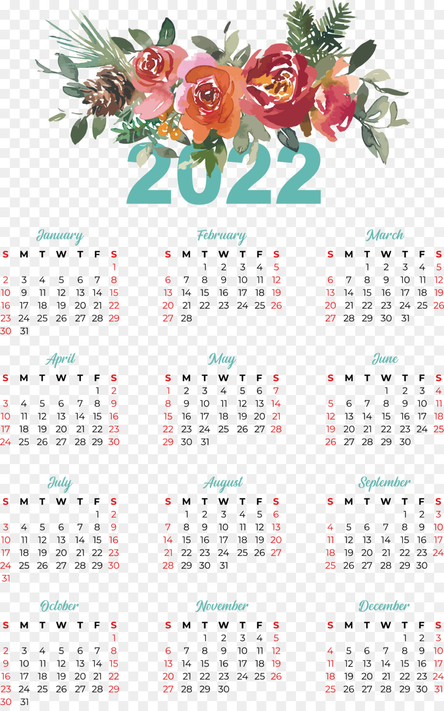 Kalender 2022，Tanggal PNG