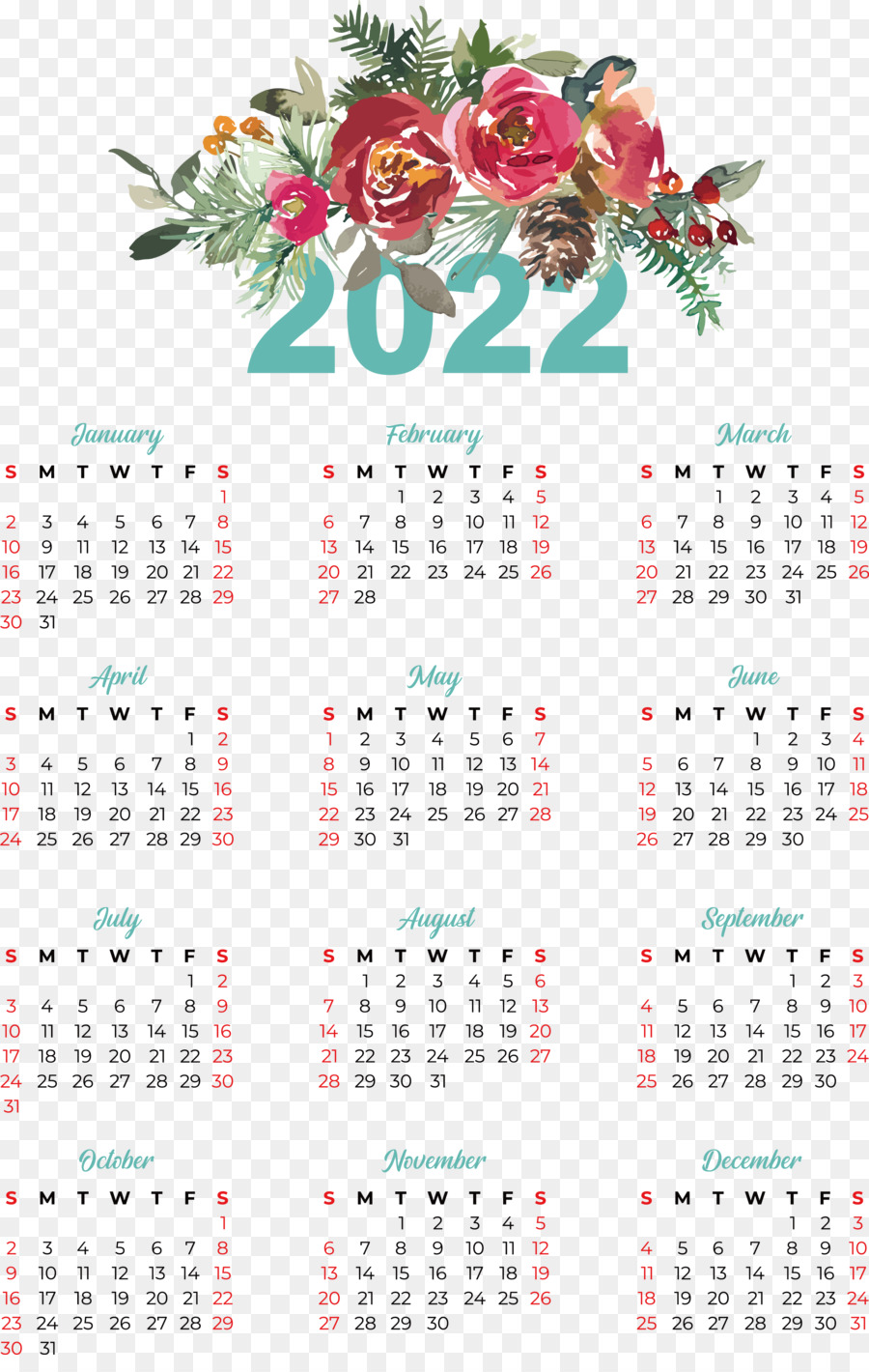 Kalender 2022，Tanggal PNG