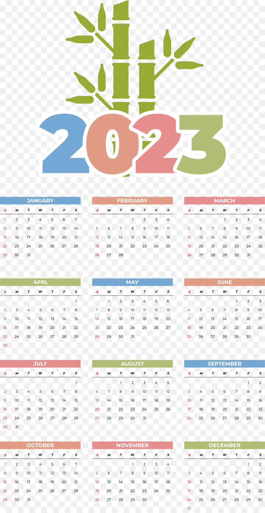 Kalender，2023 PNG