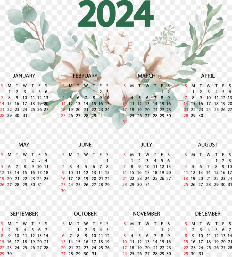 Kalender，Desain Bunga PNG