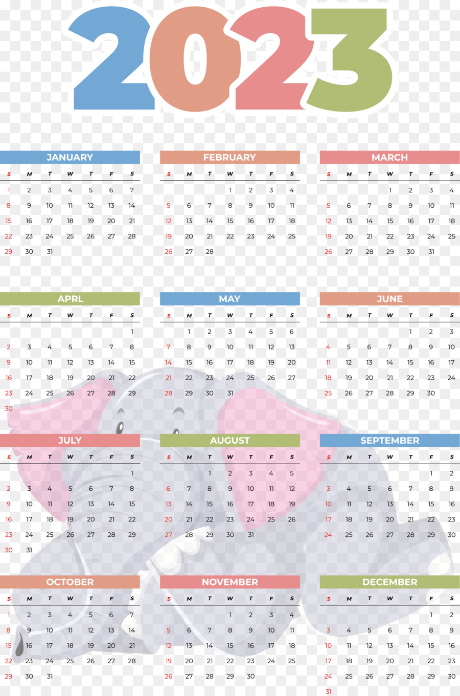 Kalender，2023 PNG