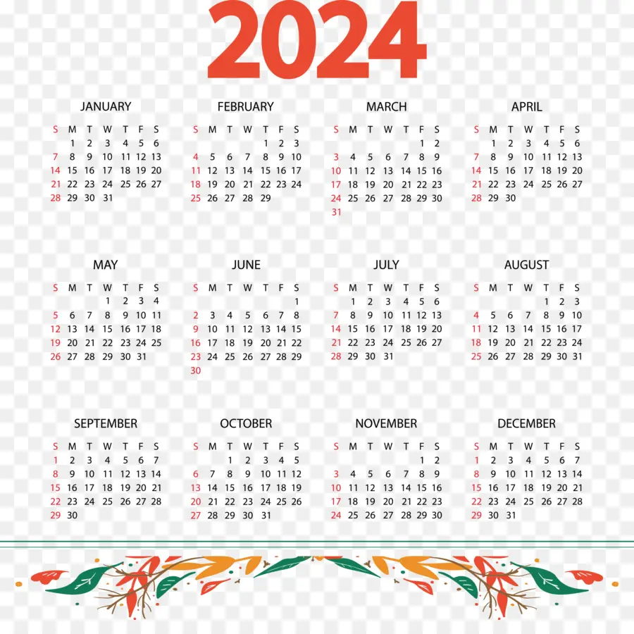 Kalender 2024，Tanggal PNG