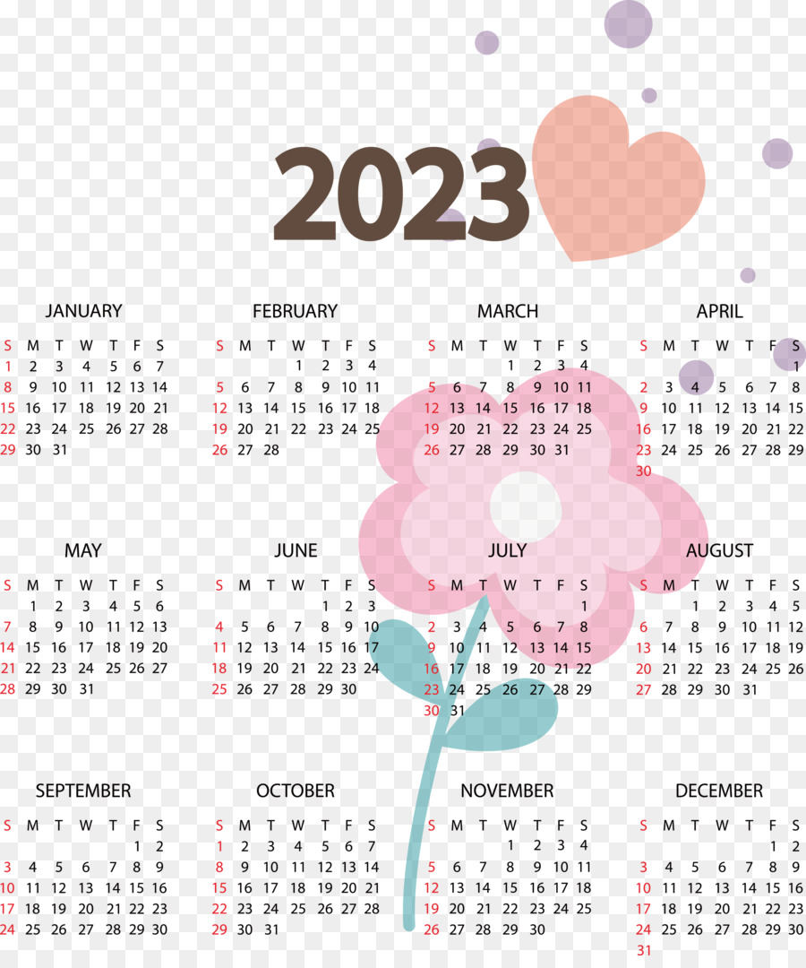 2023 Tahun Baru，Kalender PNG
