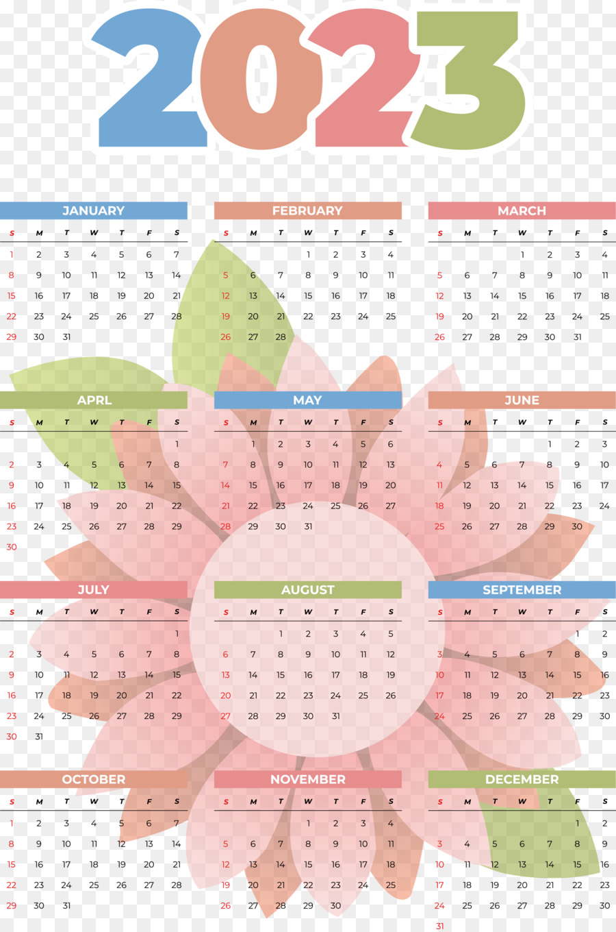 Kalender，2023 PNG