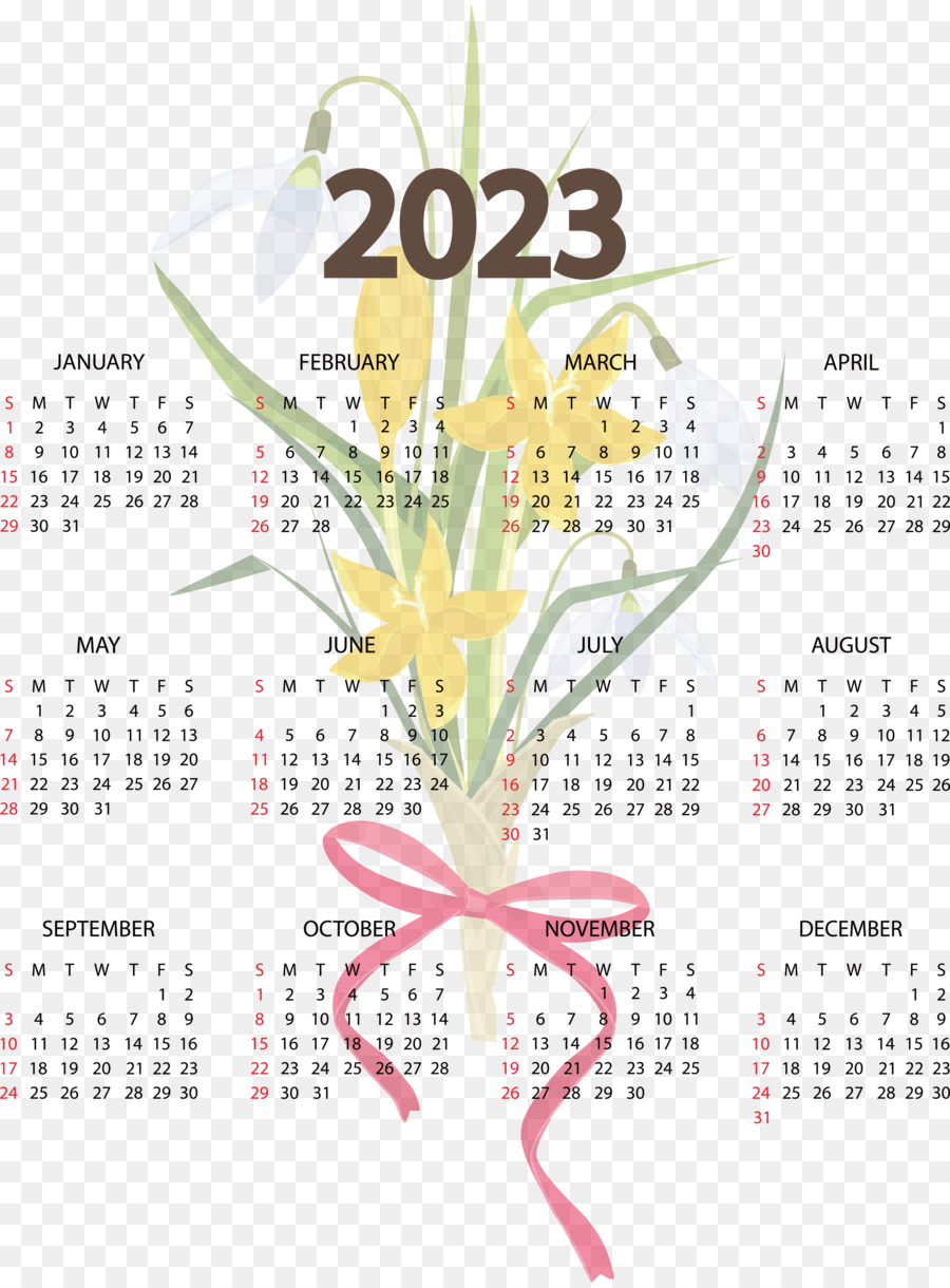 2023 Tahun Baru，Kalender PNG