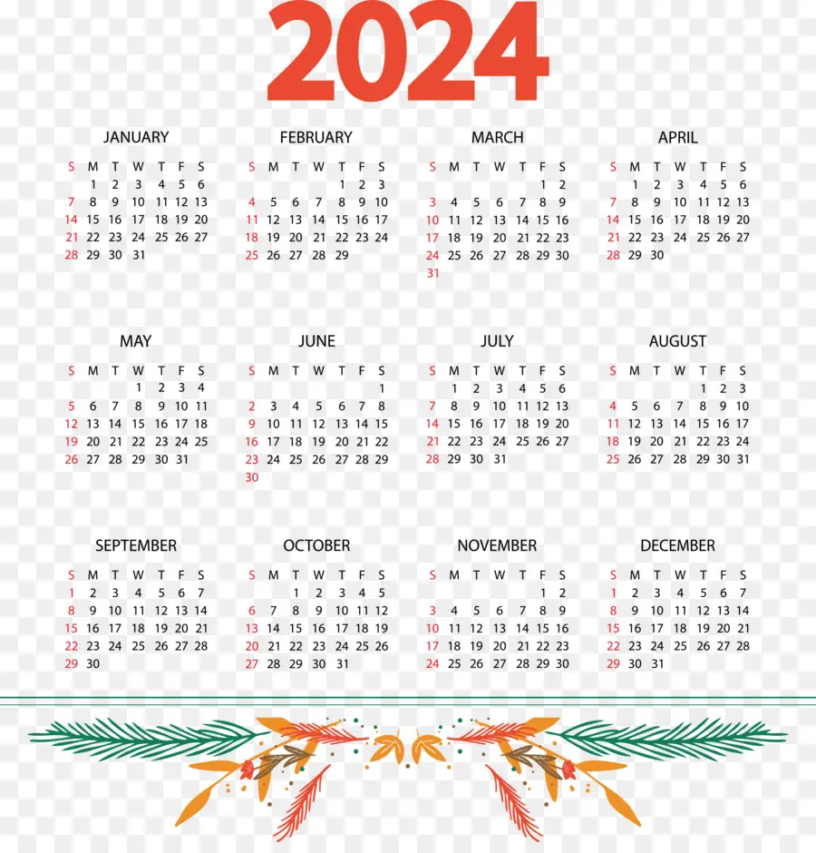 Kalender 2024，Tanggal PNG