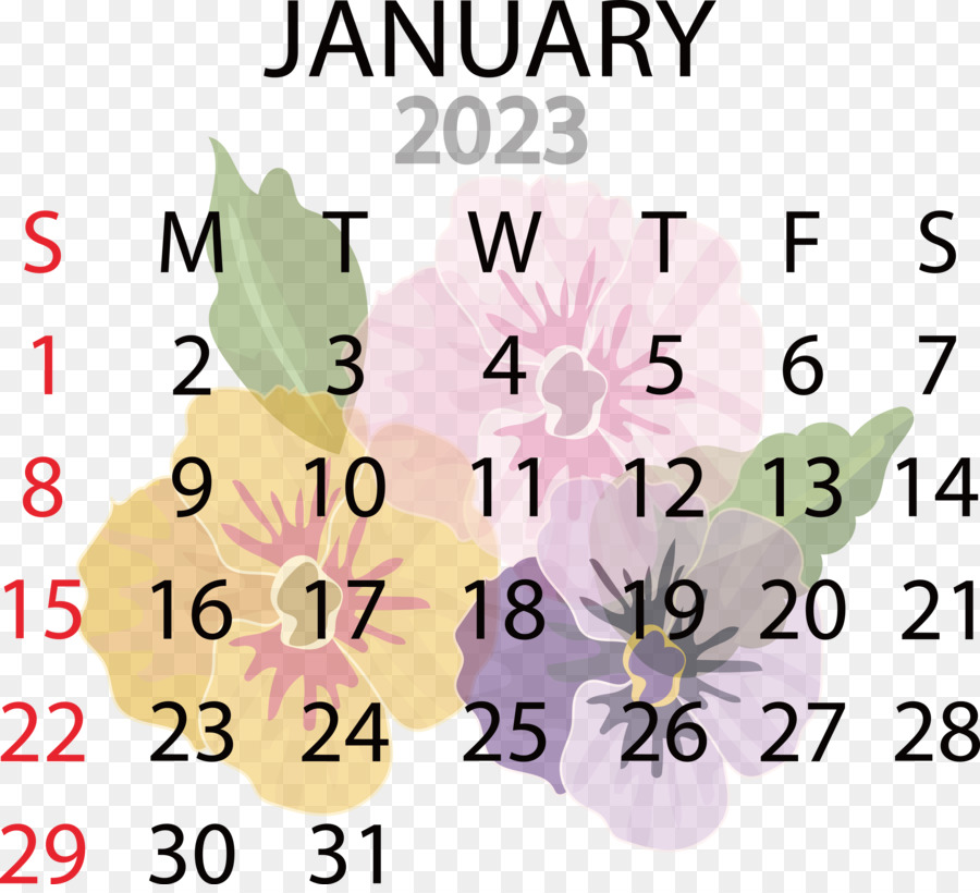 Kalender Januari，2023 PNG