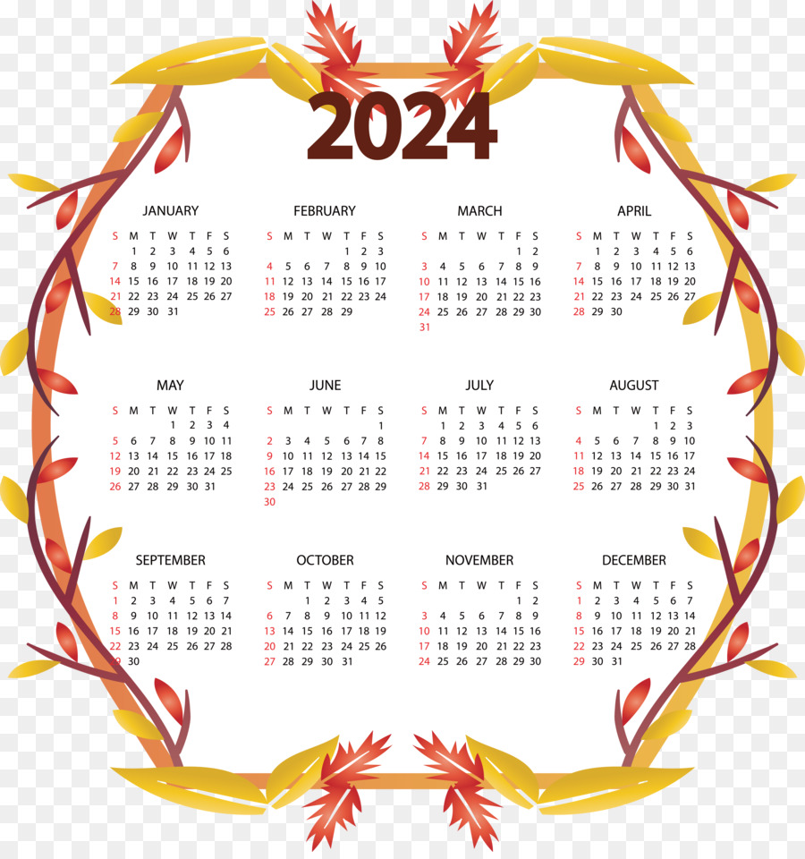 Kalender 2024，Tanggal PNG