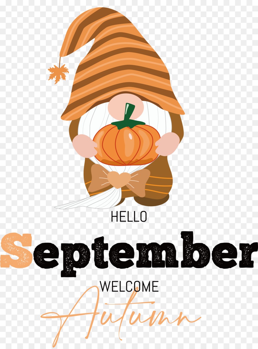 Gnome Dengan Labu，September PNG