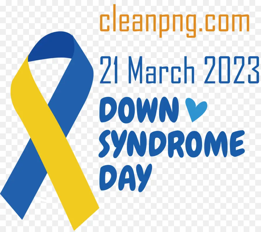 Hari Down Syndrome Sedunia，Pita Hari Down Syndrome PNG