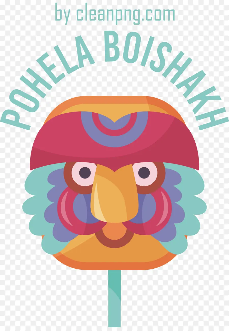 Pohela Boishakh，Topeng Berwarna Warni PNG