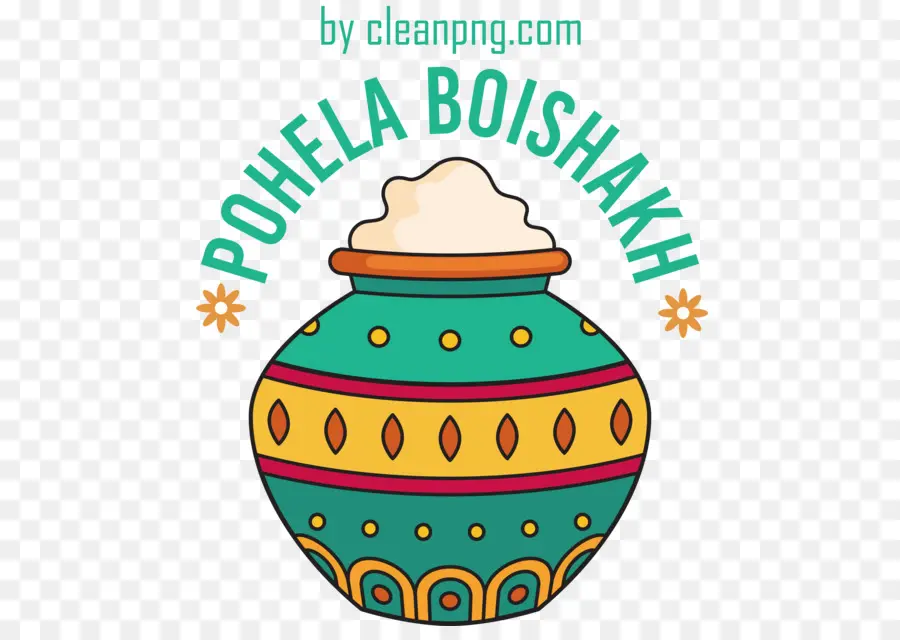 Pohela Boishakh，Pot Dekoratif PNG