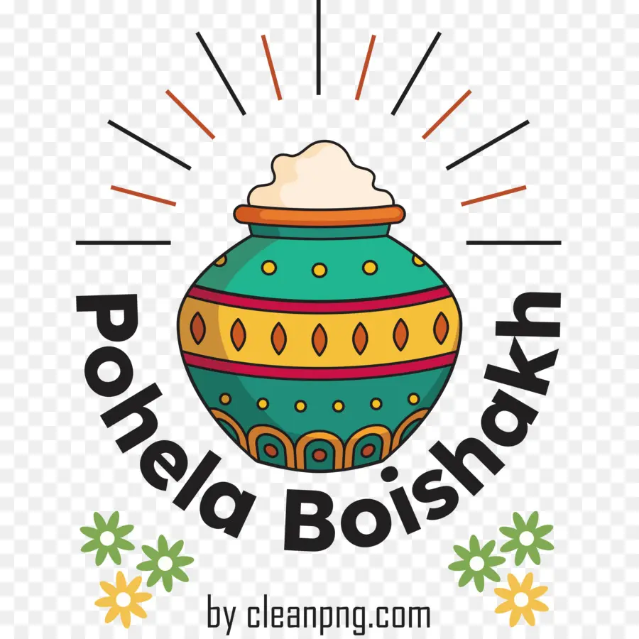 Pohela Boishakh，Panci Yang Dihias PNG