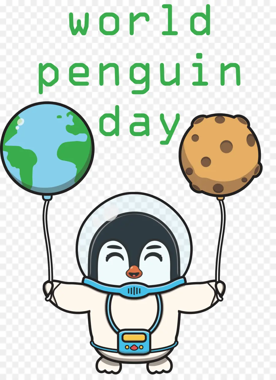 Hari Penguin Sedunia，Astronot Penguin PNG