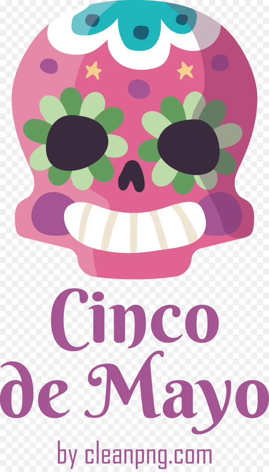 Cinco De Mayo，Tengkorak Gula PNG