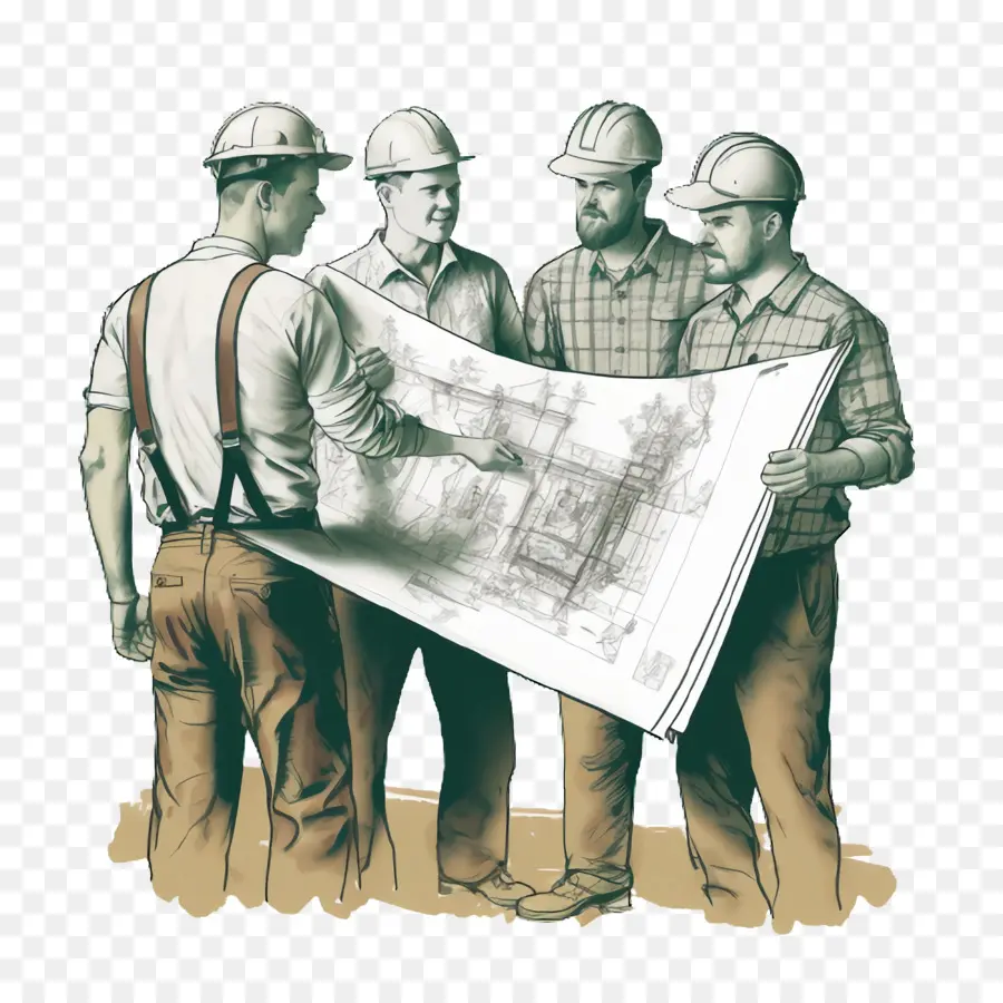 Empat Pekerja Konstruksi，Peta Kerja PNG