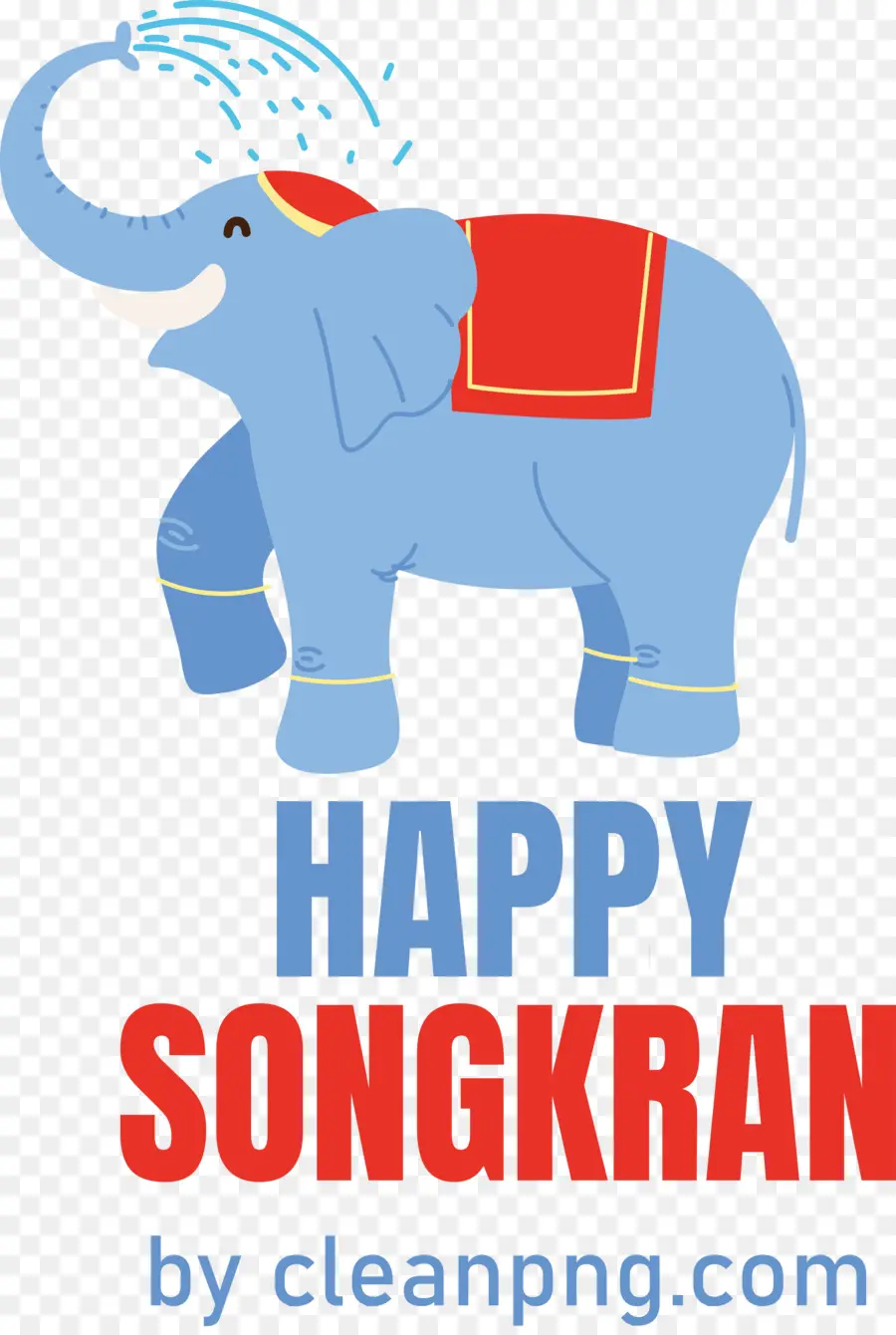 Festival Songkran，Gajah Biru PNG