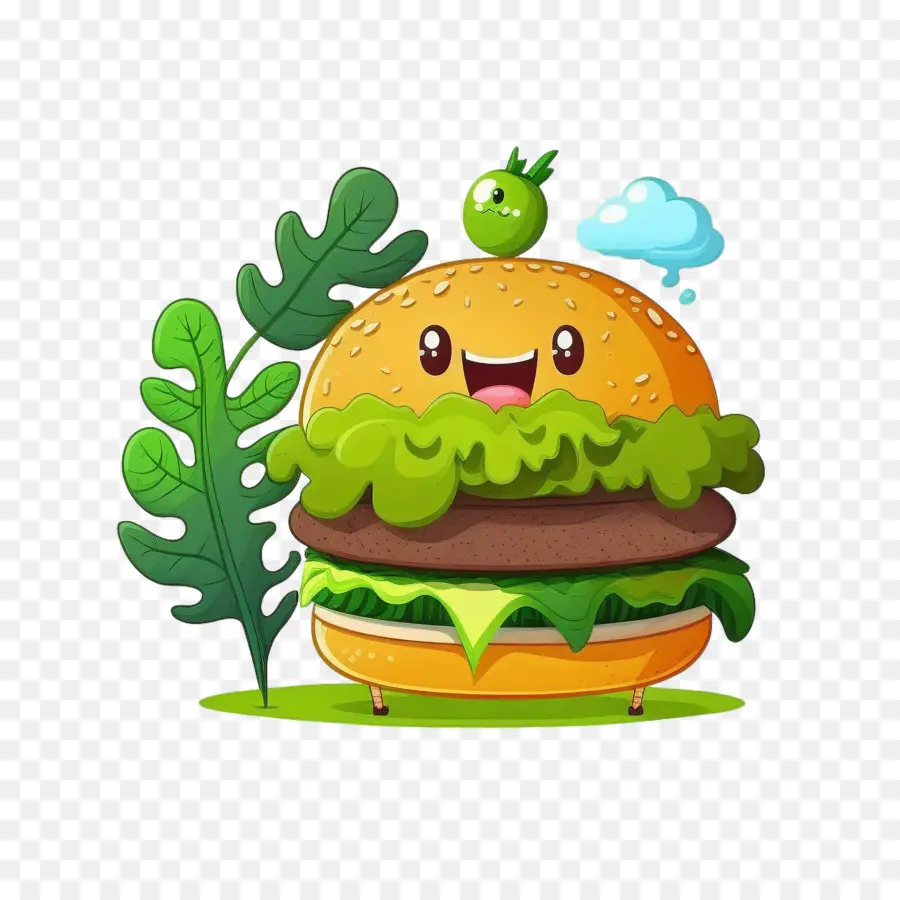 Burger Kartun，Selamat Burger PNG