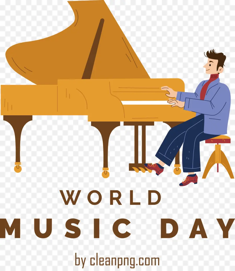 Hari Musik Sedunia，Piano PNG