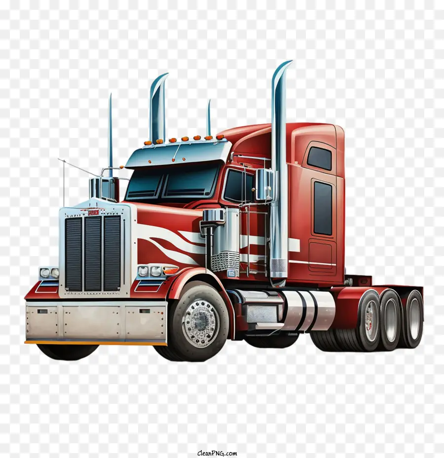 Truk Semi Realistis，Truk Semi 3d PNG