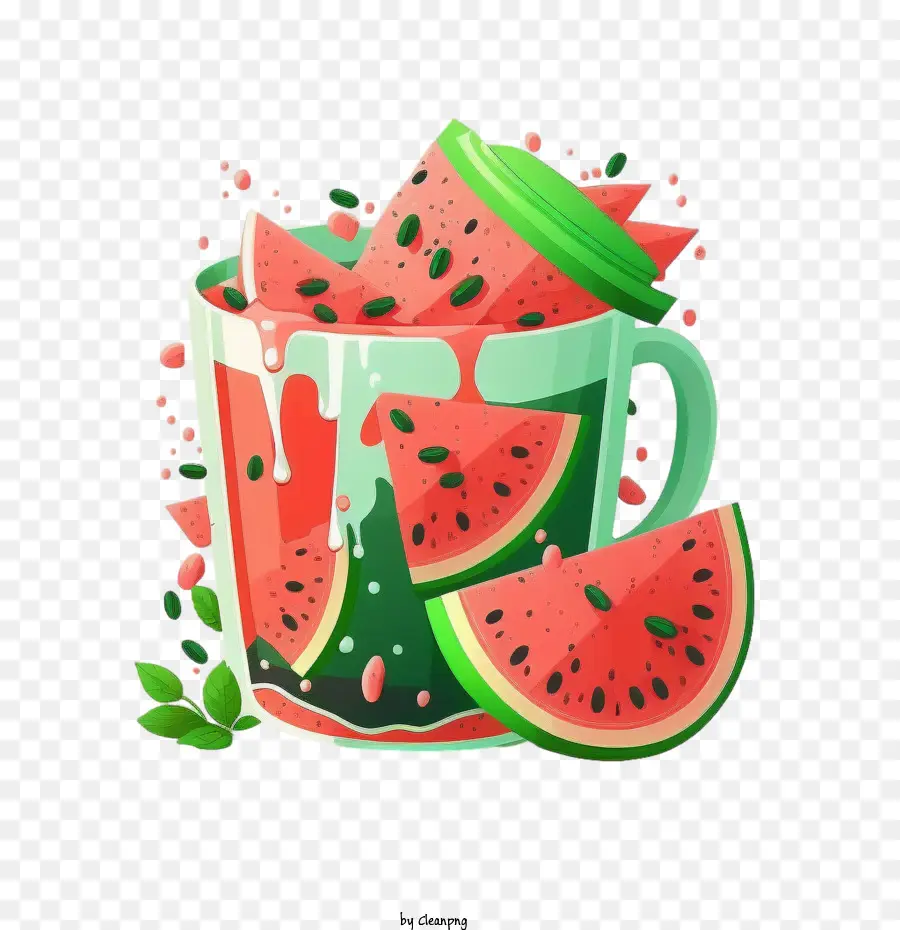 Jus Semangka，Jus Semangka Di Mug PNG