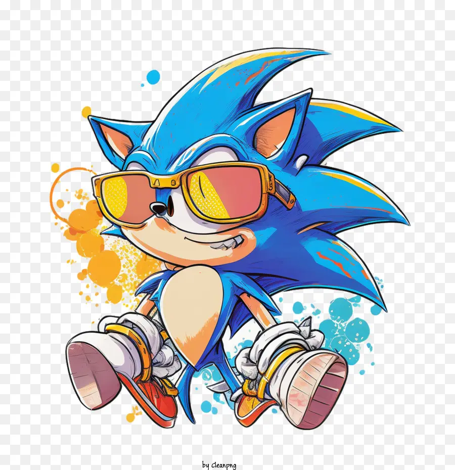Sonic Keren，Kartun Sonic PNG