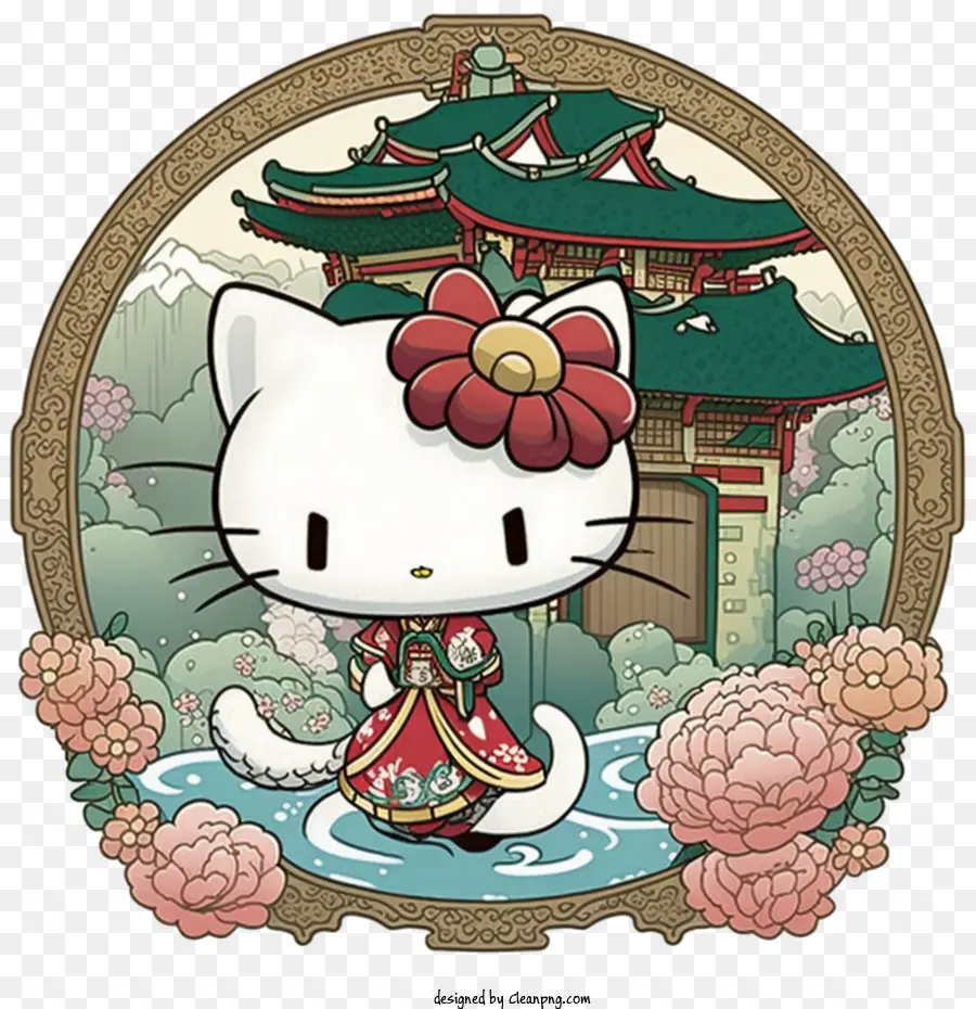 Halo Kitty，Hello Kitty Dalam Pakaian Tradisional PNG