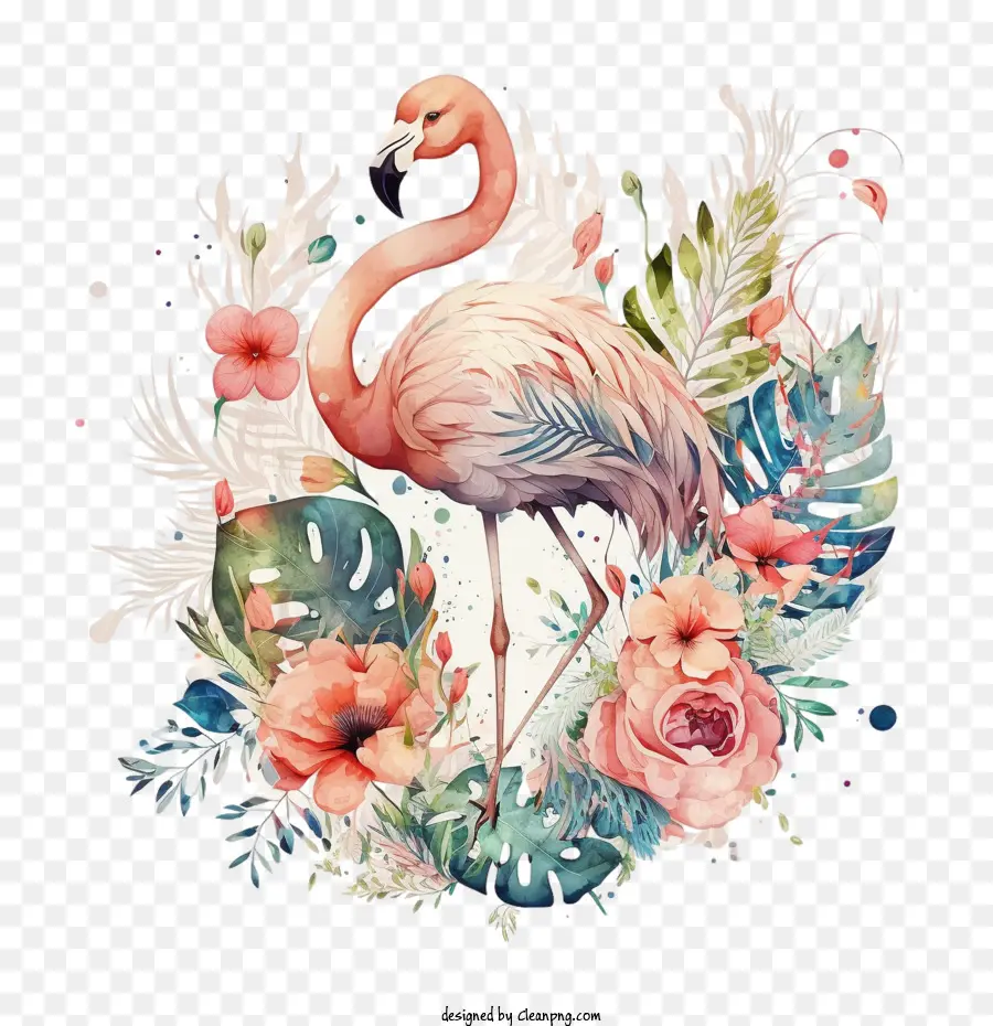 Flamingo Merah Muda，Lucu Flamingo PNG