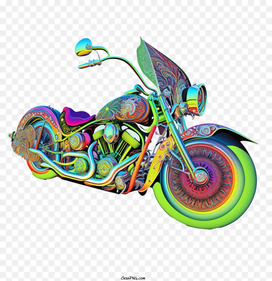 Sepeda Motor Psychedelic，Sepeda Motor PNG