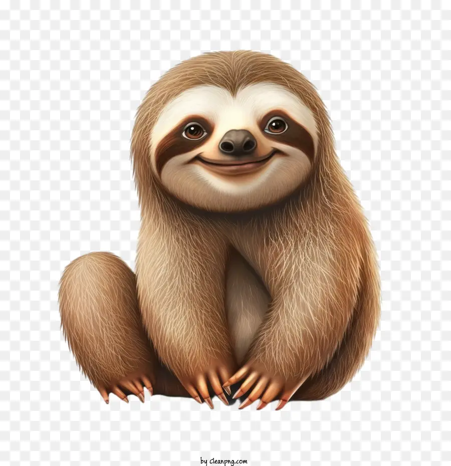 Lucu Sloth，Sloth Yang Tersenyum PNG