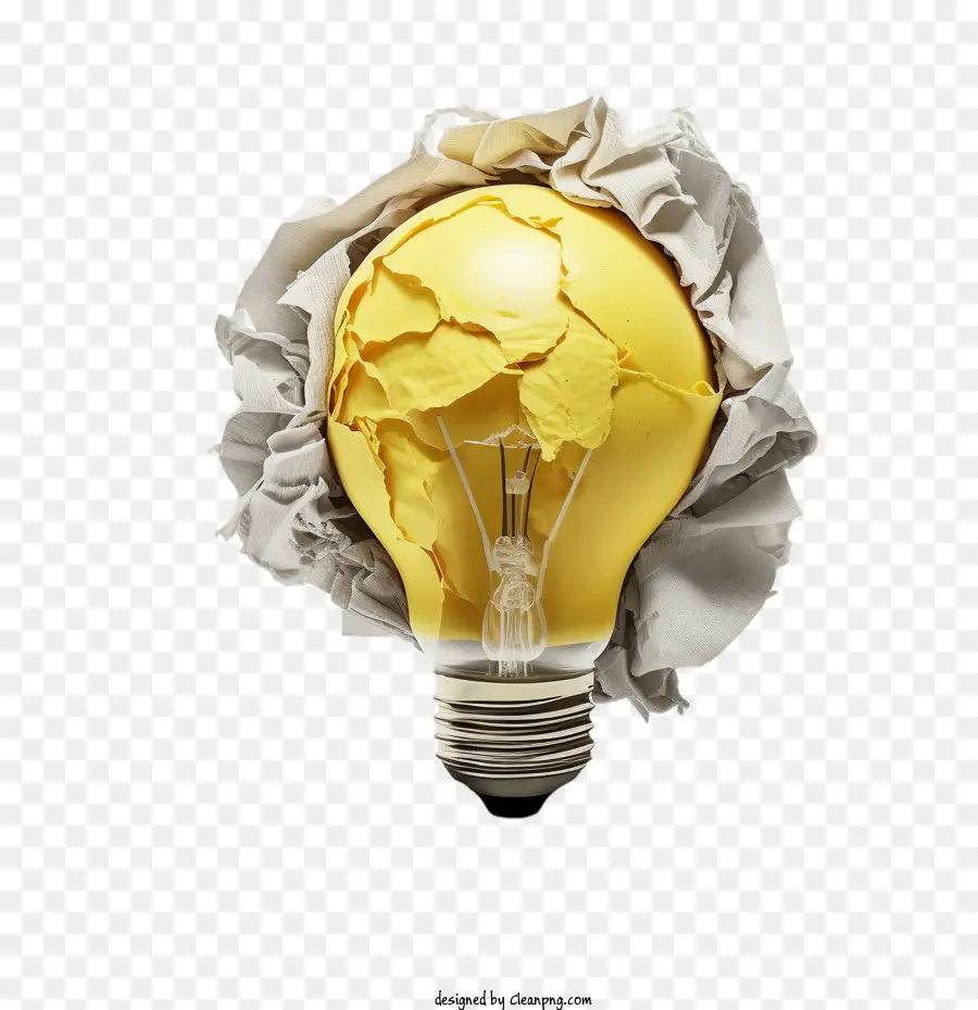 Lampu，Bola Lampu Dengan Kertas PNG