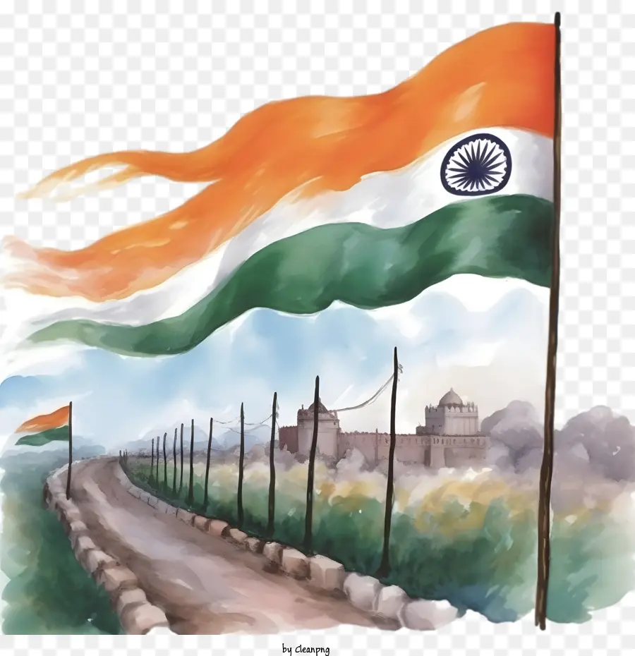 Berbatasan，Bendera India PNG